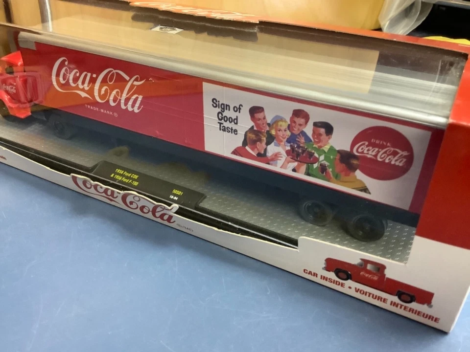 Coke cola M2 MACHINES Hauler 1956 Ford COE & 56 Ford pickup - Image 2 of 4
