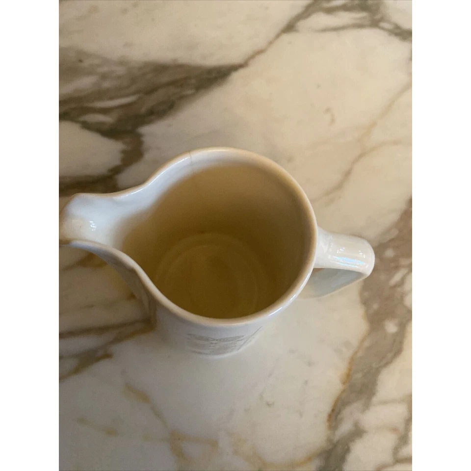 Diseño Círculo Geométrico Siglo Mediano Blanco Crema Vintage Hecho en EE. UU. Foto 3 de 4