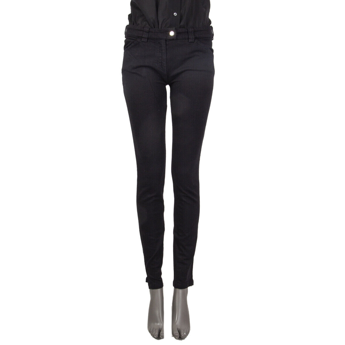 61182 auth BALENCIAGA black cotton denim SKINNY JEANS Pants 61182 auth BALENCIAGA black cotton denim SKINNY JEANS Pants
