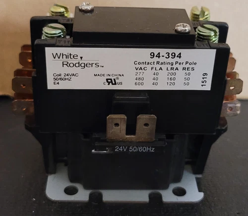 WHITE RODGERS 94-394 1  POLE 40 AMP 24V DEFINITE PURPOSE CONTACTOR