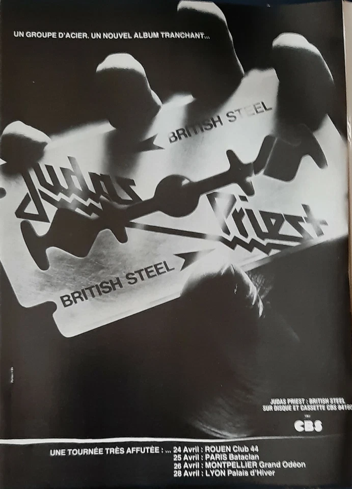 Publicité advert album concert advertising JUDAS PRIEST 1980 tournée française - Photo 1/1