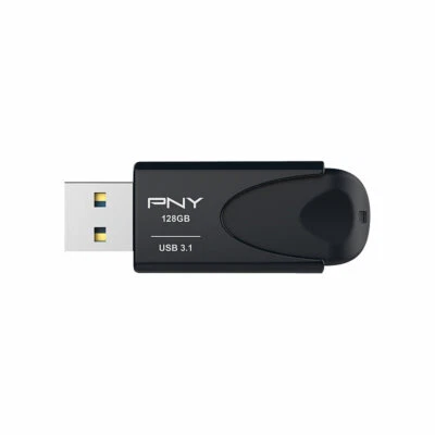 PNY Attaché 4 USB 3.1-Speicherstick 128 GB, schwarz - Bild 1 von 4