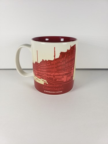 Taza de café Starbucks Copenhagen Icon 2012 micrófono de 16 oz con SKU descontinuada Dinamarca - Imagen 2 de 5