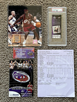 2003 LeBron James Debut 1st Game Ticket Stub PSA Auth ROW BB Cavs