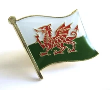 Wales Flag Country Pin Lapel Tie Necktie Tack LDS Missionary Statesman Ties