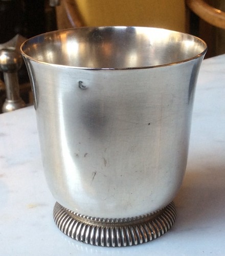 Antique French Sterling Silver Baptism Cup Minerva Hallmark 19th C 114 Grams - Picture 6 of 9