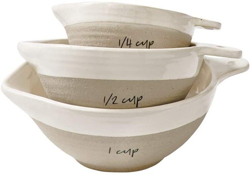 Mud Pie E2 Farmstead verschachtelt 3er Set Messbecher Schüsseln 42600503 DEFEKT3