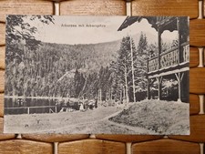 AK Arbersee mit Arberspitze 1906 gelaufen
