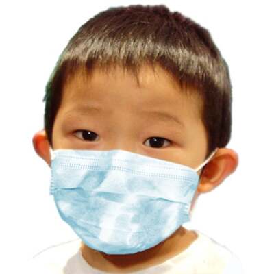 ValuMax 5610E-SB Ultra-3-In-1 Sensitive Earloop Face Masks Blue Small Child 50Bx