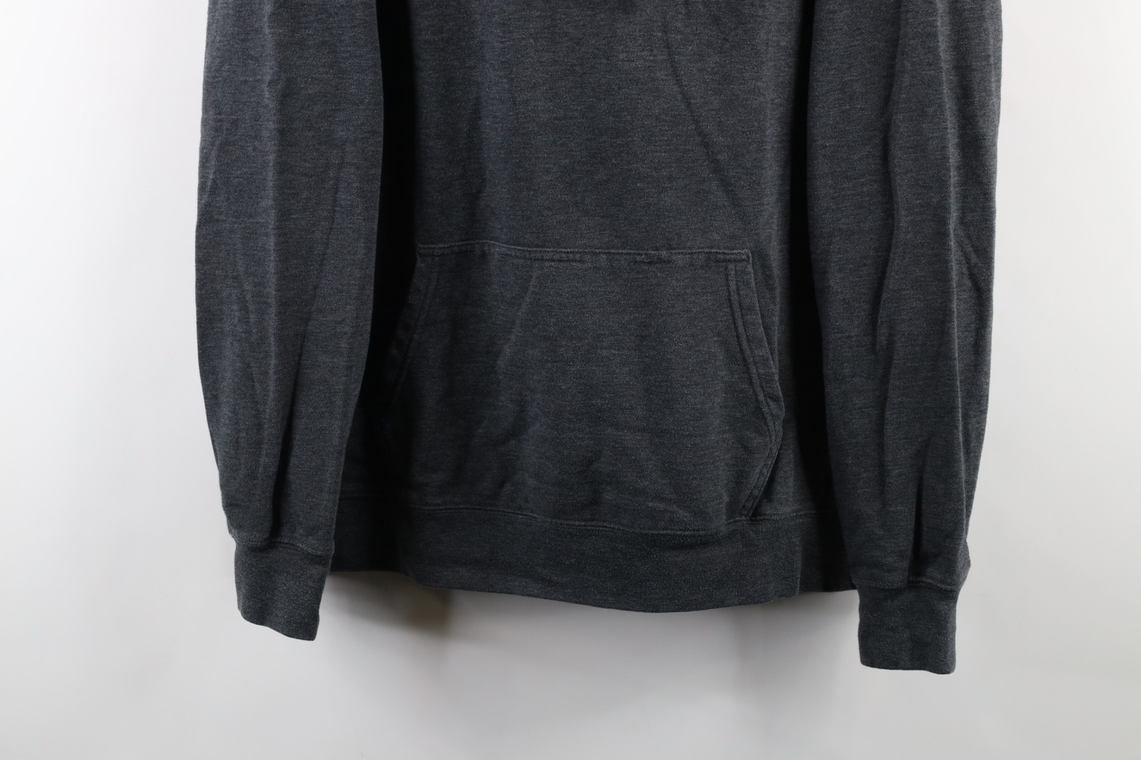 The North Face Womens Large Spell Out USA Flag Big Logo Hoodie Sweatshirt Gray image 3