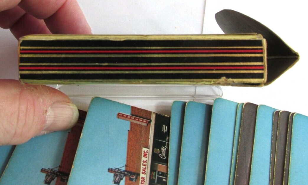 Vintage DERROW MOTOR SALES DEFIANCE OHIO Advertising Playing Cards Auto