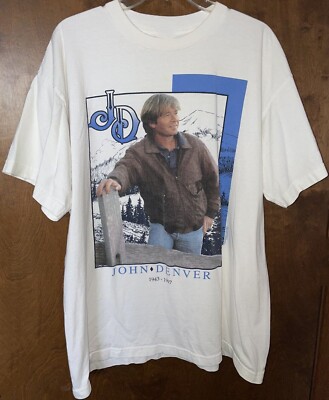 Vtg John Denver Take Me Home Cotton White Full Size Unisex Shirt CM057