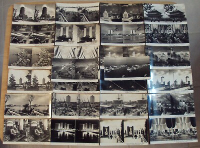 VTG 1933 'CENTURY of PROGRESS' Numbered STEREO VIEW Photo SET~Chicago FAIR~(JC)
