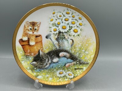 Limited Edition Franklin Mint Garden Delights Katzenteller (769)