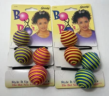 NOS Goody Baby Bo Bo's Hair Elasty Clip Scrunchie Hair Tie 1997 NEW 2-2 packs