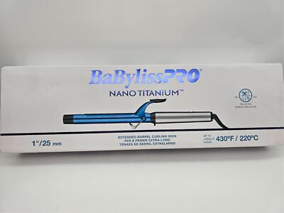 BaBylissPRO Nano Titanium Professional Curling Iron with Extended Barrel 1''