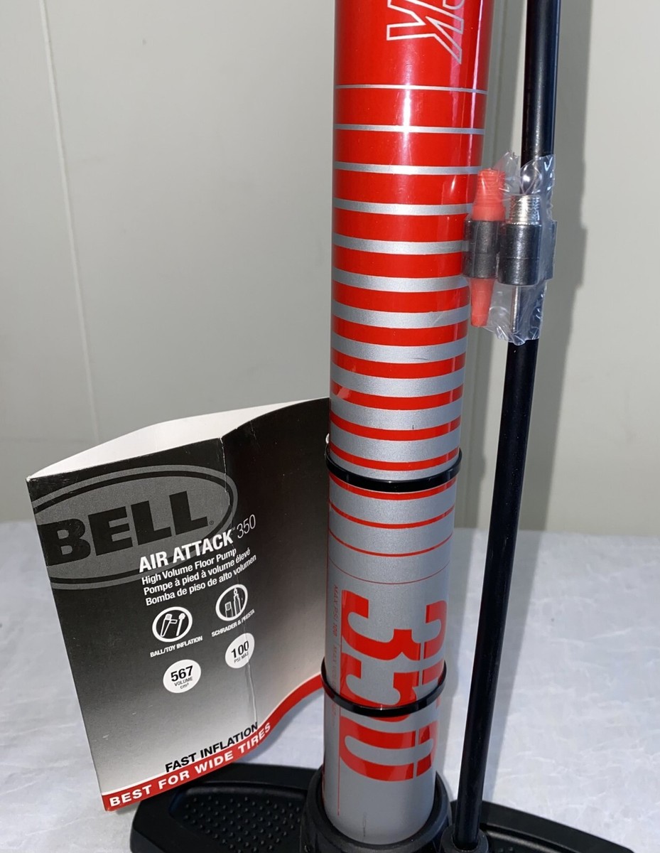 Bell Air Attack 350 High Volume Bicycle Pump Red for sale online