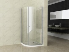 Box Doccia semicircolare vetro trasparente 6mm apertura battente Vs l'esterno|su