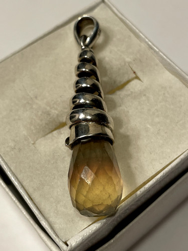 Rainbow Fluorite Sterling Silver Pendant