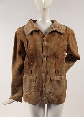 19TH C MEN'S BUCKSKIN JACKET W PATCH POCKETS | eBay