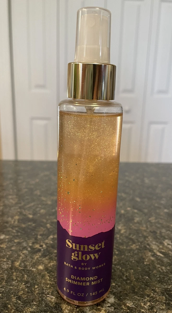 Bath & Body Works Sunset Glow Diamond Shimmer Mist Sparkle Spray 4.9 fl oz  NEW