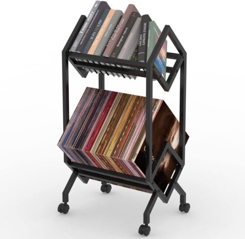Mobile Vinyl Record Storage Rack, LP Shelf, Holder for Black - Picture 3 of 7