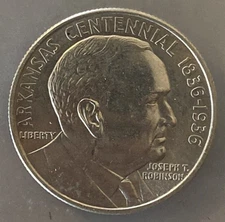 1936-P Robinson Arkansas Centennial Commemorative Half Dollar.