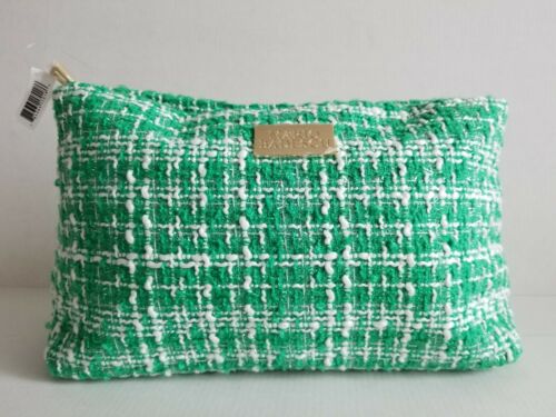 Marios Badescu Tweed Green/White Toiletry Bag Makeup Cosmetic BAG