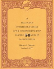 #1727 First Day Ceremony Program 13c Talking Pictures Stamp