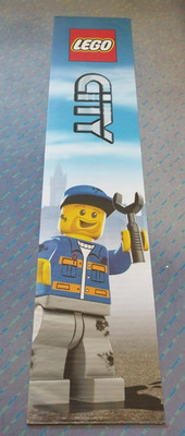 LEGO Display Flag Cloth City Mechanic Minifigure Truck Banner Cit09GarBan2 RARE