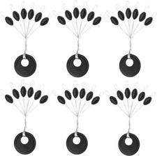 720pcs Fishing Rubber Bobber Stoppers, 6 in 1 Small, Medium, Large, Black