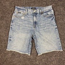 Polo Ralph Lauren Denim Shorts Sullivan Slim Cotton Frayed Hem Boys 20 Nautical