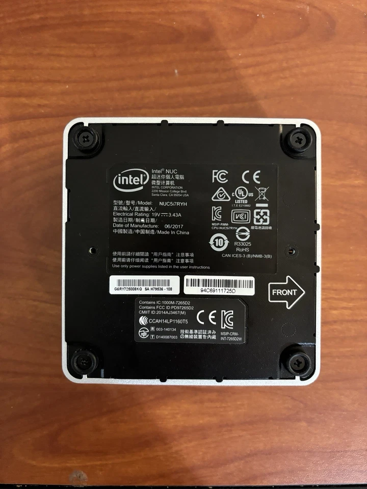 Intel NUC5i7RYH Intel Core i7-5557U Mini PC NO SSD NO RAM NO OS NO A/C ADAPTER - Image 4 of 4