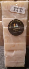 Hydrangea Rose Goats Milk  Handmade soap loaf 9 Precut bars- Free Shipping