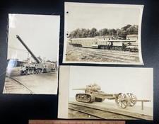 Baldwin Locomotive Works WWI Railway Gun Antique Photo Lot Artillery Military RR