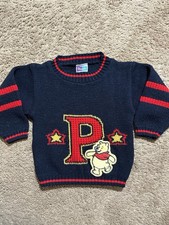 Vintage 90s Y2K Disney Winnie the Pooh Embroidered Sweater Blue Size 18 Months