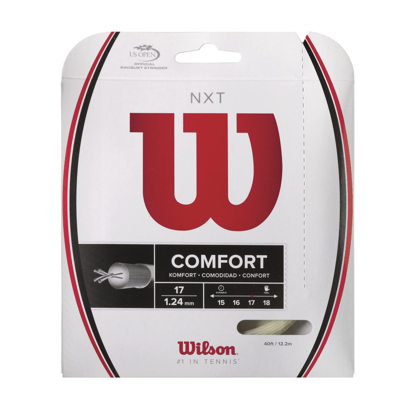 Wilson Tennis String NXT 17 (1.24mm) WRZ942900 Multi-filament Gut Single String