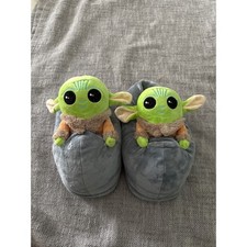 Women's Yoda Plush Slippers Size 7-8 Star Wars MINT, NO FLAWS