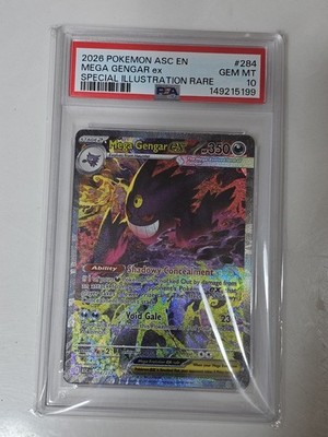 Pokemon 2026 Mega Gengar ex 284/217 SIR Ascended Heroes GEM MINT