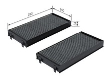BOSCH Innenraumfilter 1 987 432 419 Aktivkohlefilter Filtereinsatz f�r BMW E70