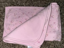 Child of Mine Carters Floral Baby Blanket Pink Flower Flowers Exc Blue White