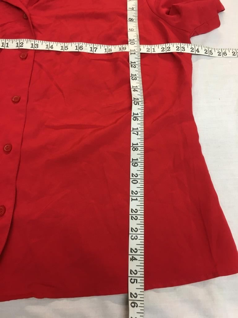 Notations Women's Red 2X Button Front Polyester T… - image 6