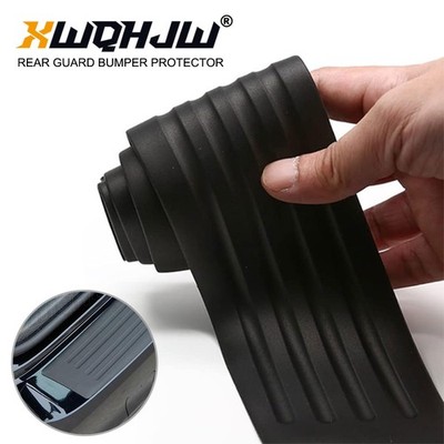 Rear Bumper Guard Trunk Edge Black Rubber Protector Strip Trim Cover