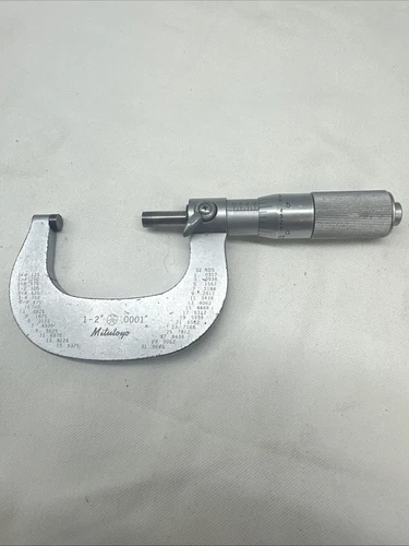 Mitutoyo No. 101-118 Outside Micrometer 1"-2" RANGE .0001", Carbide Faces