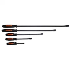K Tool XD19005 5 Piece Pry Bar Set, Tempered Steel, Ergonomic Handle