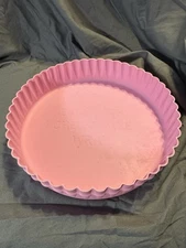 Easy Bath Cheesecake Wrap Silicone Pan 10.5” Pink Baking Mold