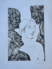 LIN JAMMET 1958-2017 "Stranger” Limited Ed ETCHING ed 30 Elisabeth Frink son