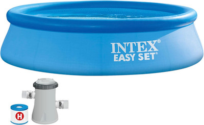 Intex 28122NP   Aufstellpool Easy Set Rund, Filterpumpe 1250 L/H, 3853 L, PVC, B