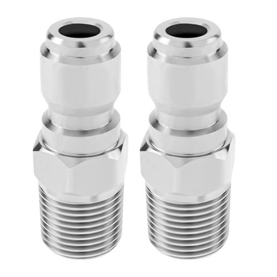 #ad 2 Pcs NPT 3 8 Inch Pressure Washer Coupler Fitting Male NPT Steel $17.99