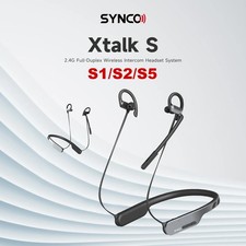 SYNCO XTalk S S1 S2 S5 400m Wireless Intercom Headset System 2.4GHz Full Duplex